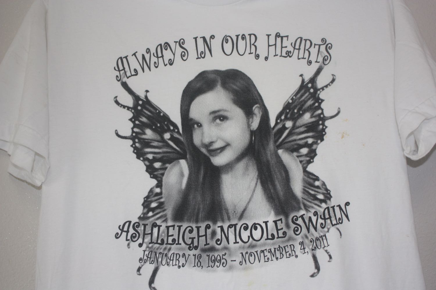 Asleigh Swain Funeral Shirt, 2011