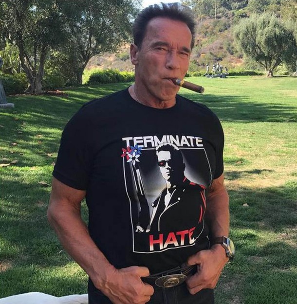 Arnold Schwarzenegger writes "Let's terminate hate.