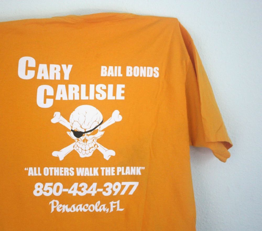 Cary Carlisle Bail Bond Skull Pirate Tee